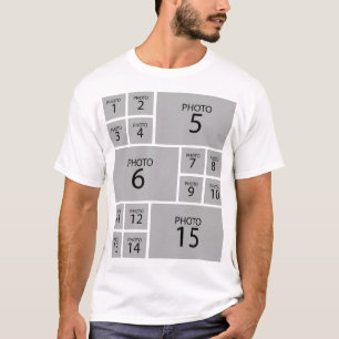 Create your own Personalized 15 PHOTO COLLAGE T-Shirt
