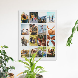 Create Your Own Personalized 16 Photo Collage Canvas Print