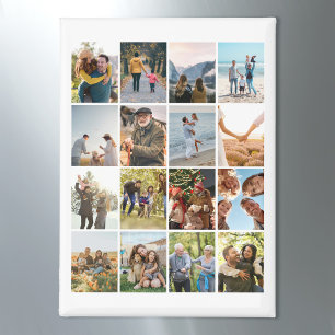 Create Your Own Personalized 16 Photo Collage Magnet
