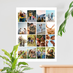 Create Your Own Personalized 16 Photo Collage Poster