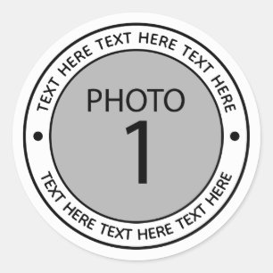 Create your own Personalized 1PHOTO Classic Round Sticker