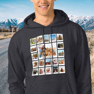Create Your Own Personalized 20 Photo Collage Hoodie