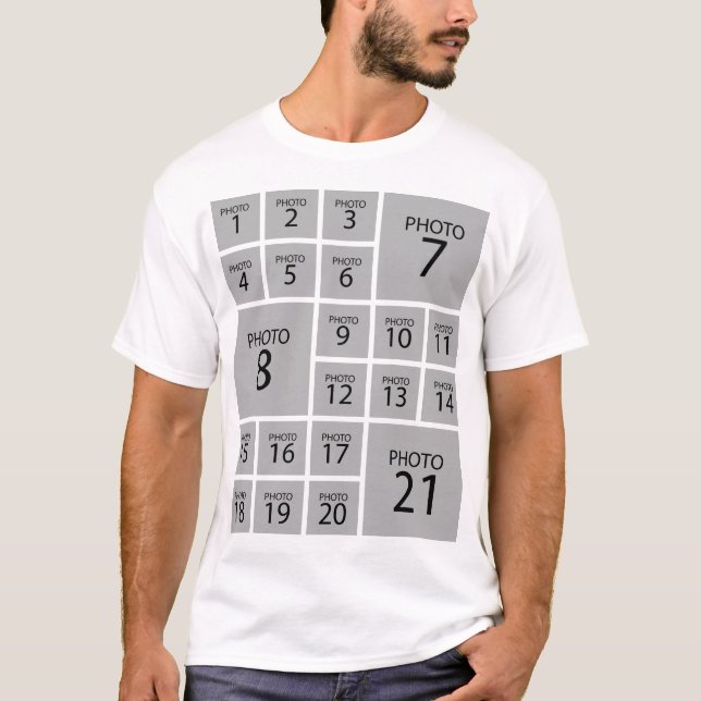 Create your own Personalized 21 PHOTO COLLAGE T-Shirt (Front)
