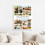 Create Your Own Personalized 22 Photo Collage Canvas Print<br><div class="desc">Make your own canvas print featuring 22 of your cherished photo memories in a modern grid style photo collage. Simply add your pictures and text for custom photo wall art or personalized gift for family and friends.</div>