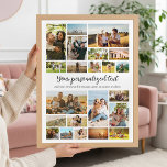 Create Your Own Personalized 22 Photo Collage Poster<br><div class="desc">Make your own poster featuring 22 of your cherished photo memories in a modern grid style photo collage. Simply add your pictures and text for custom photo wall art or personalized gift for family and friends.</div>