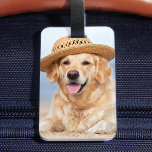 Create Your Own Personalized 2 Pet Photo Dog Luggage Tag<br><div class="desc">Custom photo luggage tag of your best friend. Create a fun gift to your favourite dog lover, dog mom or dog dad. Whether its Mothers day, Fathers day, a birthday or Christmas, these photo luggage tags make a perfect gift, and fun stocking stuffers! COPYRIGHT © 2020 Judy Burrows, Black Dog...</div>