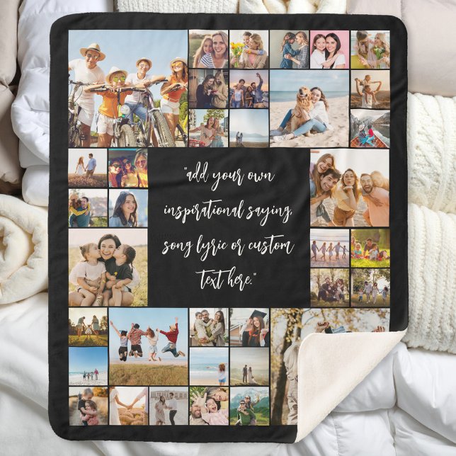 Create Your Own Personalized 36 Photo Collage Sherpa Blanket (Creator Uploaded)