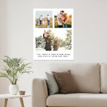 Create Your Own Personalized 3 Photo and Quote Poster<br><div class="desc">Create your own custom photo and quote poster wall art. Features three of your photos and personalized text in minimalist typewriter typography.</div>