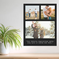 Create Your Own Personalized 3 Photo and Quote