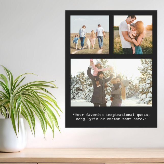 Create Your Own Personalized 3 Photo and Quote Poster (Creator Uploaded)