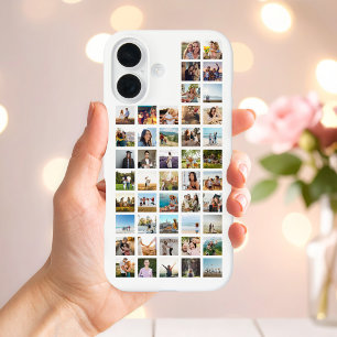 Create Your Own Personalized 46 Photo Collage iPhone 16 Case