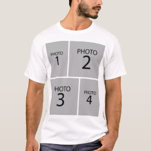 Create your own Personalized 4 PHOTO COLLAGE T-Shirt