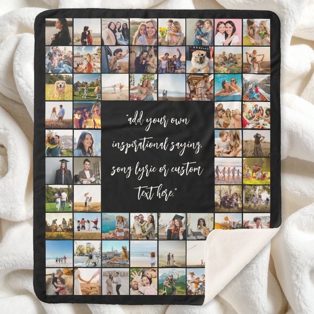 Create Your Own Personalized 64 Photo Collage Sherpa Blanket (Creator Uploaded)