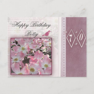 Create your own personalized 70th birthday postcard