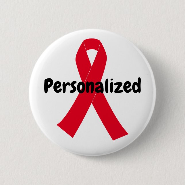 Create Your Own Personalized Awareness Ribbon 2 Inch Round Button (Front)