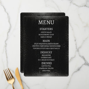 Create Your Own Personalized Black Speckled Menu