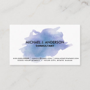 Create Your Own Personalized Blue Colour Splatter Business Card