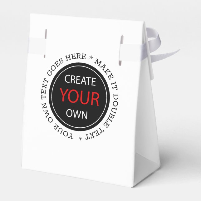 Create Your Own - Personalized, branded / Custom Favor Box (Back Side)