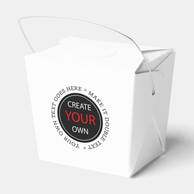 Create Your Own - Personalized, branded / Custom Favor Box (Back Side)