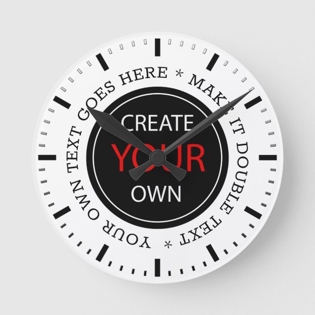 Create Your Own - Personalized, branded / Custom Round Clock (Front)