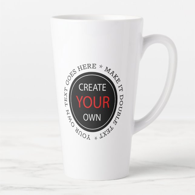 Create Your Own - Personalized, branded / Photo Latte Mug (Right)