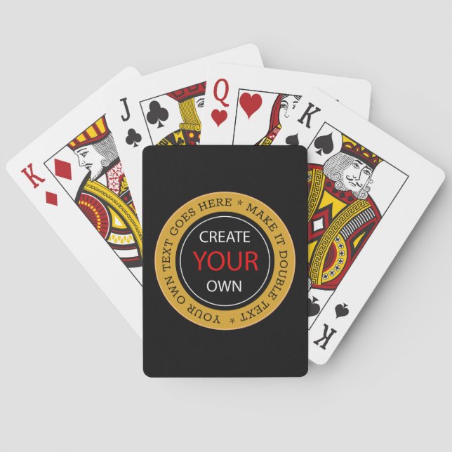 Create Your Own - Personalized, branded / Photo Playing Cards (Back)