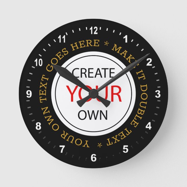Create Your Own - Personalized, branded / Photo Round Clock (Front)