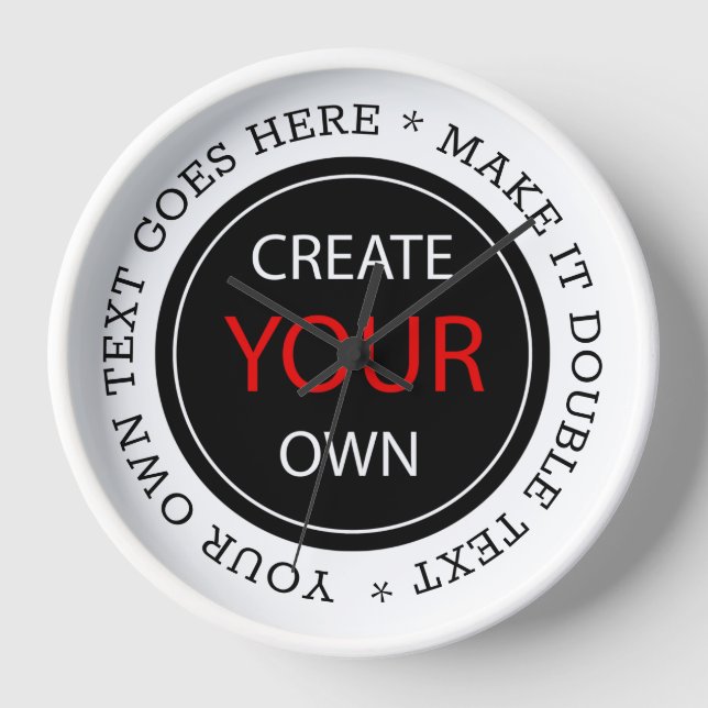 Create Your Own - Personalized, branded / White Clock (Front)