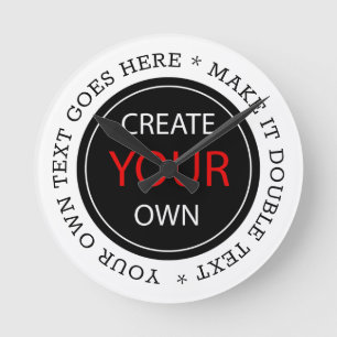 Create Your Own - Personalized, branded / Wood Round Clock