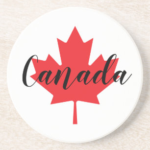 Create Your Own Personalized Canada Red Maple Leaf Coaster