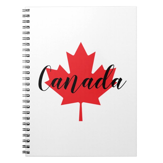 Create Your Own Personalized Canada Red Maple Leaf Notebook (Front)