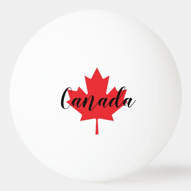 Create Your Own Personalized Canada Red Maple Leaf Ping Pong Ball (Front)