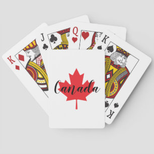Create Your Own Personalized Canada Red Maple Leaf Playing Cards