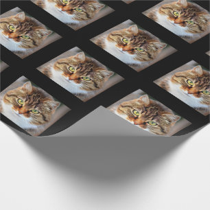Create Your Own Personalized Cat Photo Wrapping Paper