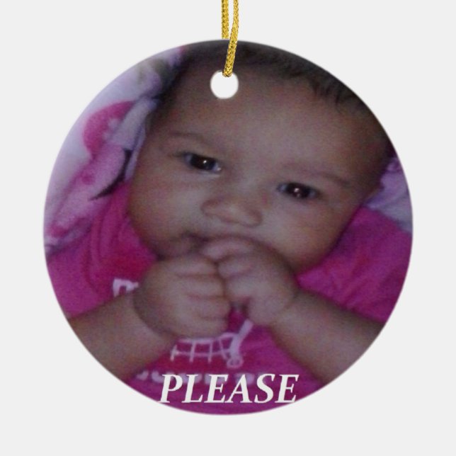 Create Your Own personalized ceramic ornament (Front)