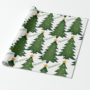 Create Your Own Personalized Christmas Tree Wrapping Paper