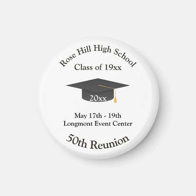 Create Your Own Personalized Class Reunion Magnet (Devant)