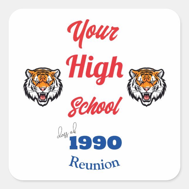 Create Your Own Personalized Class Reunion Sticker (Front)