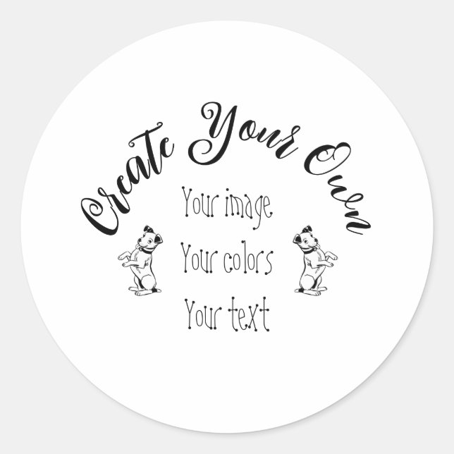 Create Your Own Personalized Classic Round Sticker (Front)