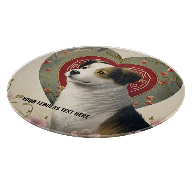 Create Your Own Personalized Custom Pet Photo Text Cutting Board (Corner)