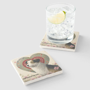 Create Your Own Personalized Custom Pet Photo Text Stone Coaster