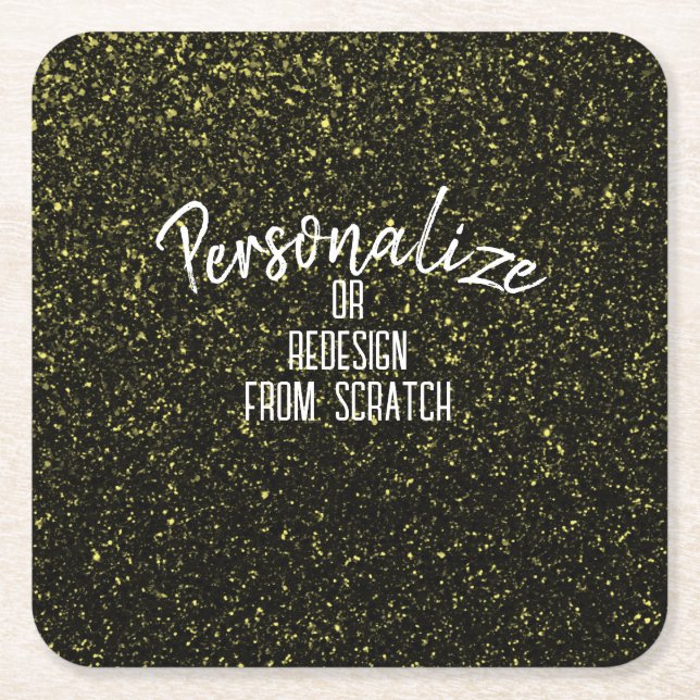 Create Your Own Personalized Custom Square Paper Coaster (Front)