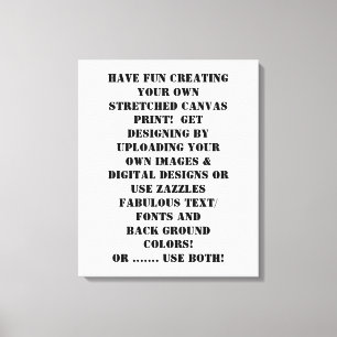 Create Your Own Personalized Customized Canvas Print