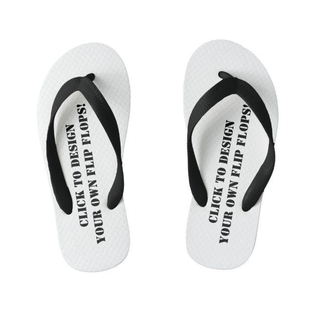Create Your Own Personalized Customized  Kid's Flip Flops (Footbed)