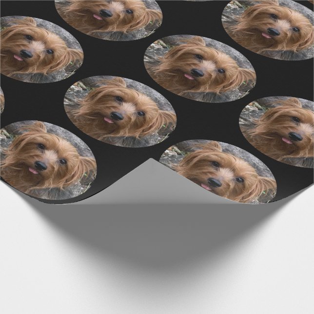 Create Your Own Personalized Dog Photo Wrapping Paper (Corner)