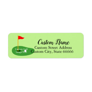 Create your own Personalized Golf Return Address