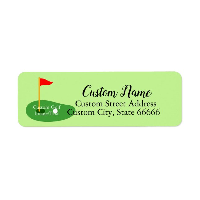 Create your own Personalized Golf Return Address (Front)