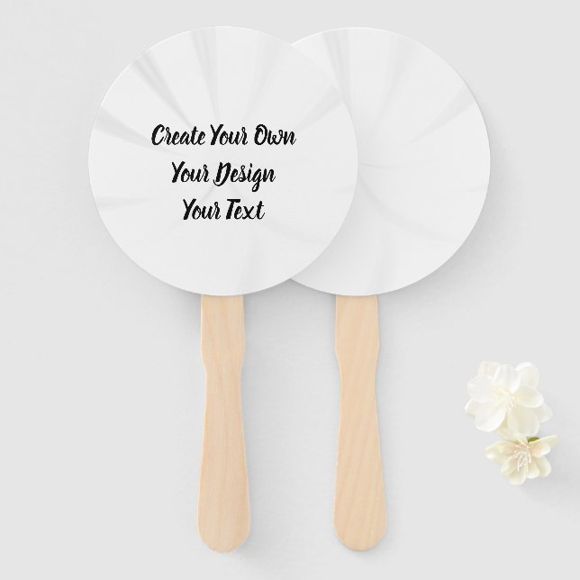 Create Your Own Personalized Hand Fan (Front and Back)