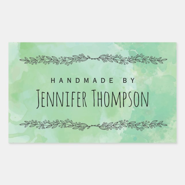 Create Your Own Personalized Handmade By Sticker (Front)