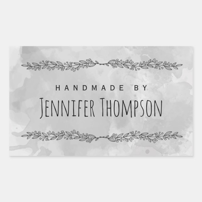 Create Your Own Personalized Handmade By Sticker (Front)